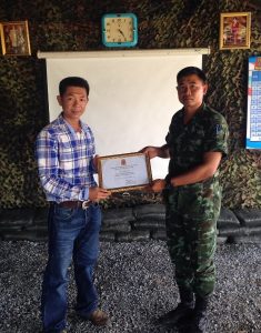 มอบเต็นท์ผ้าใบเพื่อใช้ในกิจการทหาร กองพันทหารช่างที่ 52 กรมทหารช่างที่ 1 รักษาพระองค์ ค่ายบุรฉัตร จ.ราชบุรี