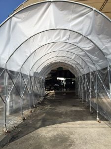 เต็นท์อุโมงค์ เต็นท์ยืดหดได้ อกาเต็นท์ผ้าใบ