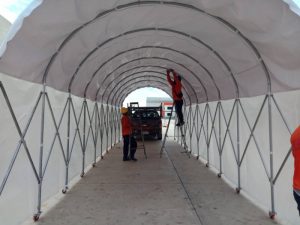 เต็นท์อุโมงค์ เต็นท์ยืดหดได้ อกาเต็นท์ผ้าใบ