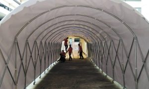 ต็นท์อุโมงค์ เต็นท์ยืดหดได้ อกาเต็นท์ผ้าใบ