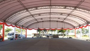 เต็นท์ผ้าใบให้เช่า เต็นท์ผ้าใบทรงโค้ง อกาเต็นท์ผ้าใบ 