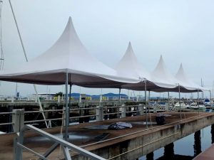 เต็นท์ผ้าใบสั่งทำตามแบบ เต็นท์ผ้าใบทรงฟูจิ