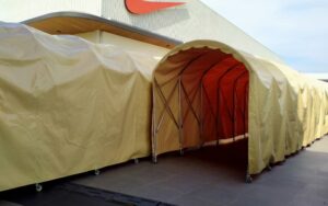 เต็นท์อุโมงค์ เต็นท์ยืดหดได้ อกาเต็นท์ผ้าใบ