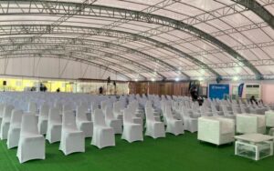 เต็นท์ผ้าใบทรงโค้ง เต็นท์ผ้าใบติดแอร์ อกาเต็นท์ผ้าใบ