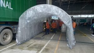 เต็นท์อุโมงค์ เต็นท์ยืดหดได้ อกาเต็นท์ผ้าใบ